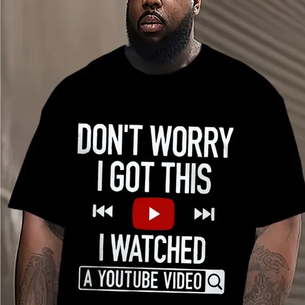 Black Graphic YouTube T-Shirt